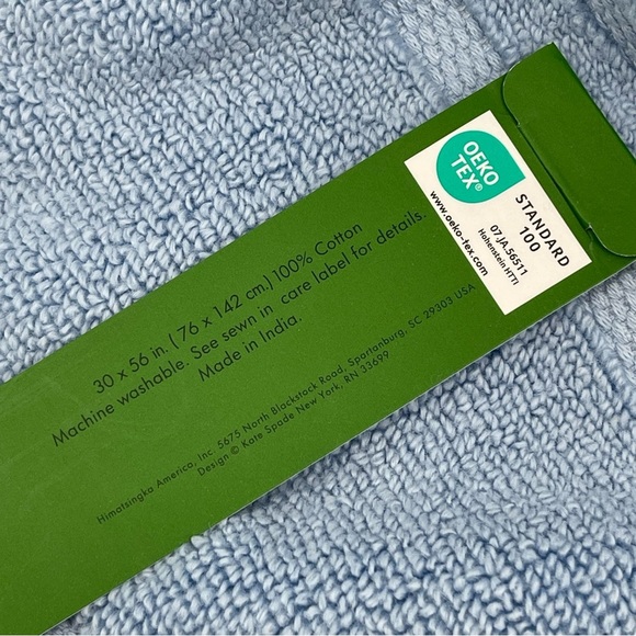 Kate Spade New York Dusty Blue Bath Towel Set of 2 NWT - Picture 9 of 9